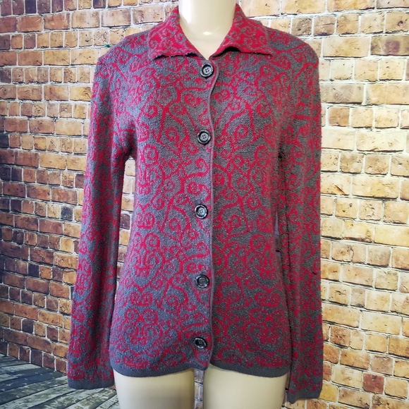 Adolfo Sport Button Sweater - Picture 1 of 3